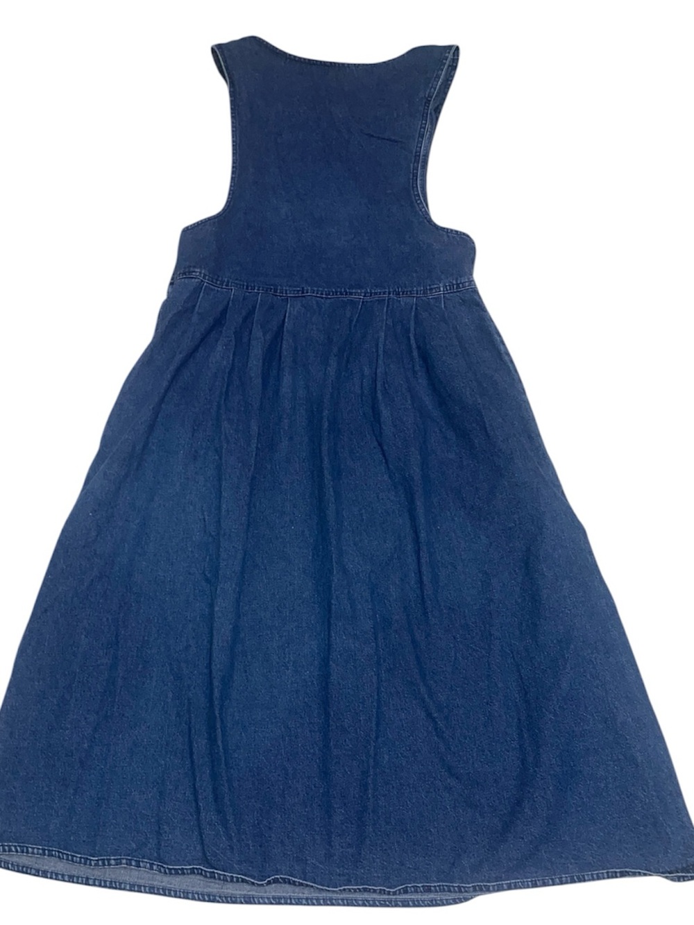 vintage 80’s Woolrich MADE IN THE USA blue denim dress 100% cotton Size Medium - Picture 9 of 12